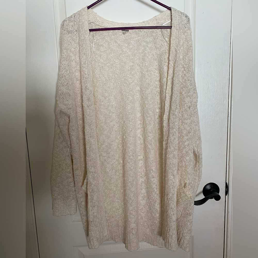 Garage Women’s White Lightweight Cardigan - Small